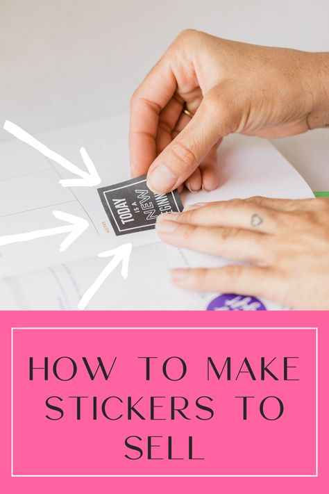 Learn how to make stickers to sell online! How To Sell Stickers Online, Sticker Making Business, How To Sell Stickers, Popular Stickers To Sell, Stickers To Sell, Product Ideas To Sell, Sell Stickers, Selling Stickers, Cricut Projects Easy