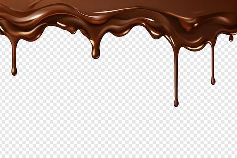 Melted dripping chocolate at the top on transparent background Chocolate Background Design, Melt Aesthetic, Background Chocolate, Dripping Chocolate, Chocolate Dripping, Food Elements, Chocolate Background, Ice Cream Background, Chocolate Aesthetic