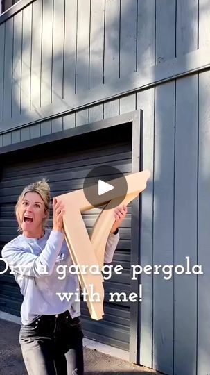 2.5M views · 17K reactions | Watch to see how I DIYed this pergola! It was actually easier than you think and add so much warmth and charact. #fyp #reelsfypシ #trendingnow | Toddler Foodd | Toddler Foodd · Original audio Garage Trellis Pergola, Pergola Over Garage, Pergola Over Garage Door, Pergola Above Garage Door, Garage Pergola Diy, Beach House Outside, Garage Trellis, Diy Curb Appeal, Garage Pergola