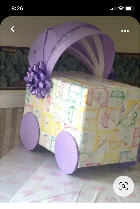 Baby Shower Card Box, Baby Gift Wrapping, Shower Baskets, Baby Shower Wrapping, Baby Shower Gift Box, Baby Shower Baskets, Bow Baby Shower, Baby Shower Crafts, Baby Shower Gift Basket