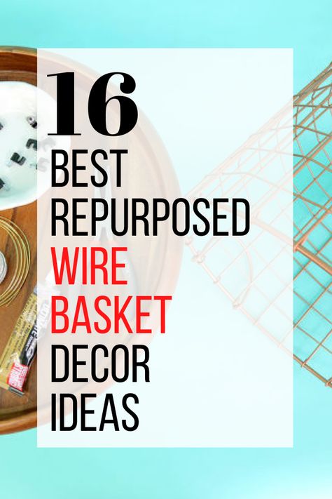 Repurposed Hanging Baskets, Wire Basket Repurpose Ideas, Repurpose Wire Basket, Farmhouse Wire Baskets Decorating Ideas, How To Decorate A Wire Basket, Wire Wall Basket Decor Ideas, Metal Wire Basket Decor Ideas, Large Wire Basket Decor Ideas, Wire Basket Storage Ideas