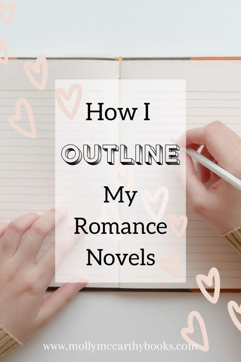 There are three types of outliners, and I have experience being all three! I've now honed the outlining process for my romance novels in order to write faster and with more purpose. I share some of my favorite books for helping me outline as well! Outline Romance Novel, Plotting Romance Novel, Outlining A Romance Novel, Romance Book Template, How To Write Romance Books, How To Outline A Romance Novel, Romance Story Structure, Romance Novel Template, Novel Mood Board