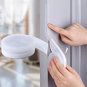 Upgraded 32.8FT Silicone Weather Stripping Door Seal, No Residue Glass Shower Door Seal Strip Under Door Draft Stopper Silicone Sealing Tape for Doors Windows Shower Glass Gap,Transparent,35MM Shower Door Seal, Door Draft, Door Draught Stopper, Sealing Tape, Draft Stopper, Door Seals, Weather Stripping, Glass Shower Doors, Glass Shower