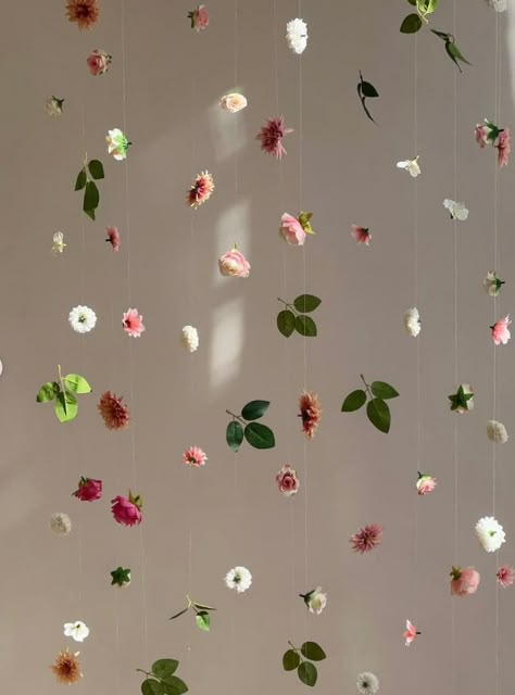 Hanging Flower Garland, Custom Hanging Flowers Kit, DIY Ceiling Flower Set, Floating Flower Wall Hanging Backdrop for Wedding/ Birthday - Etsy Hanging Flowers Nursery, Flower Hanging Backdrop, Rose Hanging Decor, Floral Party Decorations Indoor, Hanging Flower Photo Backdrop, Birthday Flower Decoration Ideas, Flower Garland Wall, Diy Flower Ceiling, Hang Flowers From Ceiling