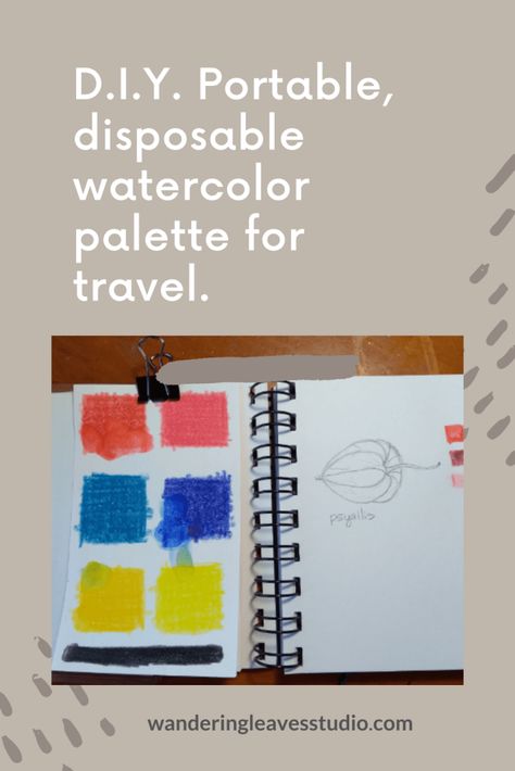 Diy Watercolor Palette, Watercolor Pallet, How To Make Water, Nature Journaling, Relief Society Activities, Visual Notes, Watercolor Pencil, Watercolor Journal, Diy Water