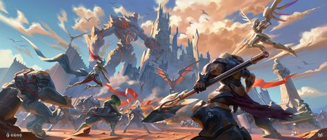 ArtStation - The ultimate battle, xu wang Battle Illustration, Battle Scene, Scene Drawing, Old School Tattoo Designs, Splash Art, Low Poly Art, Concept Art Character, Visual Development, Vector Artwork