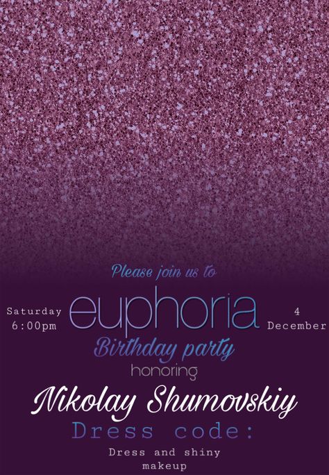 Euphoria Birthday Party Invitations, Euphoria Party Invitation, Euphoria Bday Party, Birthday Pool Party Ideas, Euphoria Birthday, December Birthday Parties, Pool Party Ideas, Euphoria Party, 15th Birthday Party Ideas