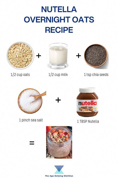 Nutella overnight oats are a breakfast treat that’s not only easy to prepare but also a delight to wake up to! This tasty recipe combines the creamy goodness of Nutella with the wholesome benefits of oats. Nutella overnight oats are a delightful fusion of convenience and nutrition. This recipe is a testament to the fact that a quick and delicious breakfast doesn’t have to compromise on flavor or health benefits. Treat yourself to the pleasure of waking up Overnight Oats Recipe Nutella, Tasty Oats Recipes, Nutella Overnight Oats Healthy, Easy Overnight Oats Healthy Recipes, Overnight Oats Nutella, How To Make Overnight Oats, Overnight Breakfast Ideas, Easy Overnight Oats Healthy, Overnight Oats Healthy Recipe