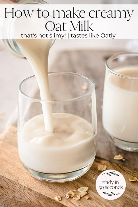 Oat Milk Recipes, Healthy Milk Recipes, Almond Cow Recipes, Make Oat Milk, Baked Potato Wedges Recipe, Strawberry Yogurt Cake, Homemade Oat Milk, Milk Substitute, Almond Cow