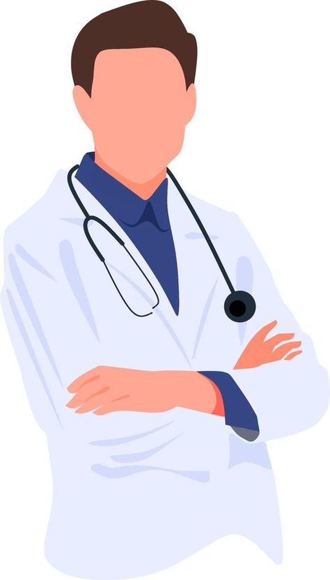 Faceless illustration of doctor with stethoscope Doctors Day Illustration, Doctor Illustration Art, Doctor Animation, Doctor Vector Illustration, Doctor Painting, Doctor Illustration, Doctor With Stethoscope, Doctor Icon, Doctor Vector