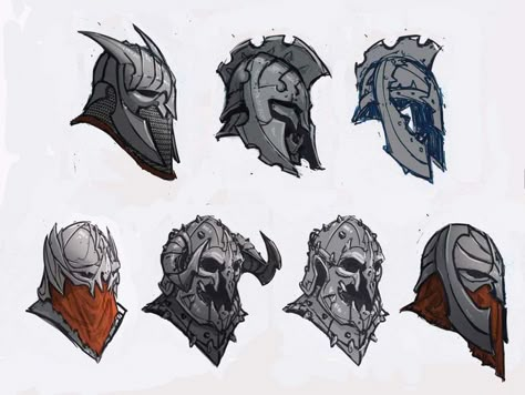 helmet Draw Armor, Fantasy Helmet, Infinity Blade, Helmet Drawing, Armor Drawing, Helmet Concept, Armor Designs, Medieval Helmets, Helmet Armor