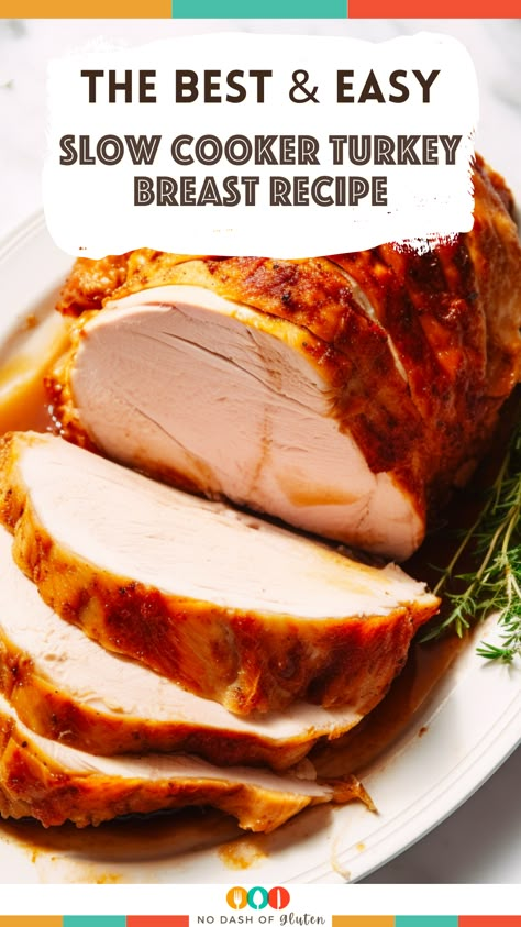 Discover the secret to the juiciest, most flavorful turkey ever with our Slow Cooker Turkey Breast Recipe! Immerse yourself in tender meat, crispy skin, and a homemade gravy that's simply divine. Perfect for busy days or when you want a gourmet experience without the fuss. The best part? The slow cooker does most of the work! Dive into this culinary journey and serve up a feast that'll have everyone asking for seconds. Tap to get the full recipe & step-by-step guide! Bone In Turkey Breast In Crockpot, Slow Cooked Turkey Breast, Turkey Breast In Crock Pot Slow Cooker, Frozen Boneless Turkey Breast Crockpot, How To Cook A Turkey Breast In Crockpot, Turkey Breast In Crockpot Boneless, Fresh Turkey Breast In Crockpot, Moist Turkey Breast Recipes, Slow Cooker Turkey Breast Recipes