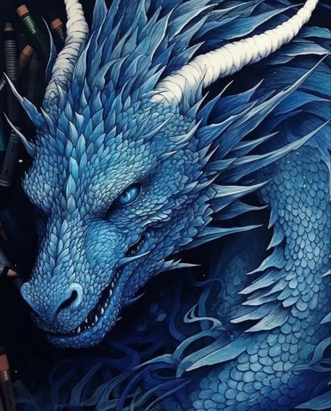 Blue Dragon Art, Light Blue Dragon, Blue Dragons, Dragon Artwork Fantasy, Funny Fruit, Dragon Sketch, Beautiful Dragon, Dragon Lover, Dragon Pictures