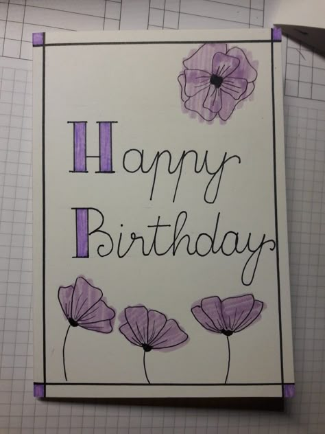 Happy Birthday Drawing Ideas, Mom Birthday Card Ideas, Diy Birthday Cards For Mom, Mom Birthday Card, Happy Birthday Drawings, Birthday Cards For Mother, Grandma Birthday Card, Happy Birthday Cards Handmade, Happy Birthday Cards Diy