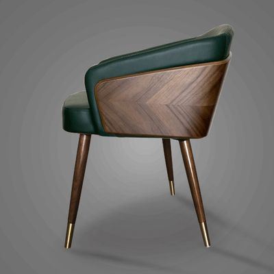 Nordic Style Solid Wood Metal Leg Armchair Modern Luxury Fabric (leather) Bar Cafe Family Dining Chair - Dining Chairs - AliExpress Man Home Decor, Simple Dining Chairs, Nordic Chair, Leather Dining Chairs Modern, Modern Club Chair, Green Dining Chairs, Luxury Dining Chair, Kalay, Solid Wood Chairs