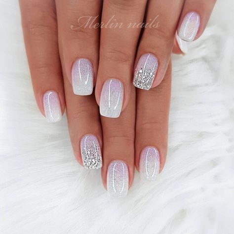 Pedicure Designs, Popular Nail Designs, White Nail Designs, Super Nails, Sparkle Nails, Bride Nails, Winter Nail Designs, Popular Nails, Nail Designs Glitter