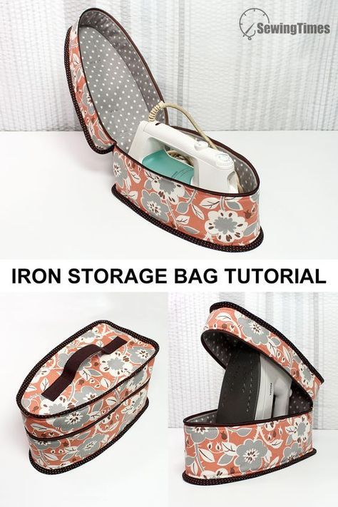 Iron Bag Pattern, Sewing Pattern Software, Diy Sewing Machine Bag, Sewing Pattern Storage, Storage Bags Diy, How To Make Iron, Pattern Storage, Tutorial Sewing, Iron Storage