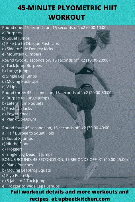 45 Min Circuit Workout, 45 Minute Circuit Workout, At Home Plyometric Workout, Plyometric Workout At Home, Full Body Hiit Workouts Home, Plyometrics Workouts, Hit Workouts For Women, Hiit Workouts At Gym, Home Hiit Workout