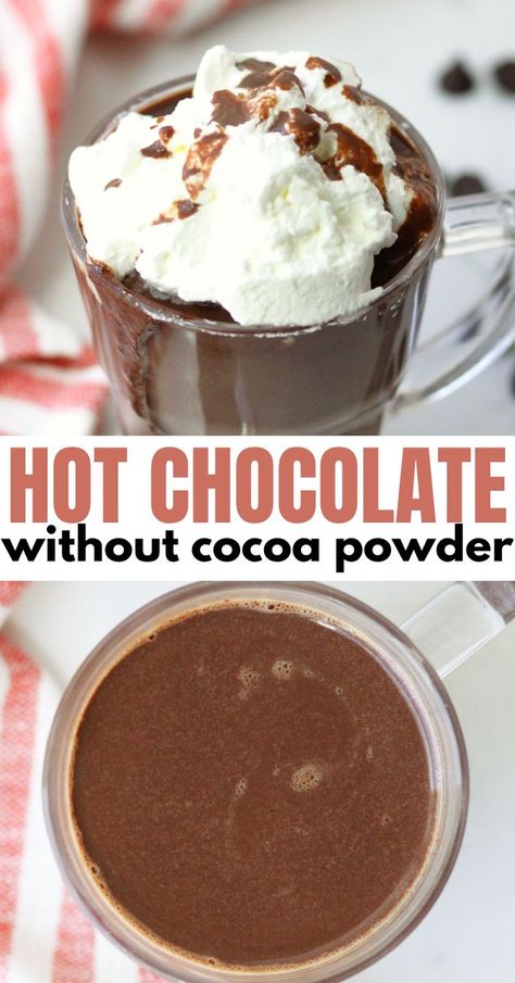 Hot Chocolate With Cocoa Powder, Healthy Cocoa, The Best Hot Chocolate, Hot Chocolate Recipe Homemade, Christmas Drinks Recipes, Best Hot Chocolate, Homemade Dry Mixes, Treats Christmas, Homemade Hot Cocoa