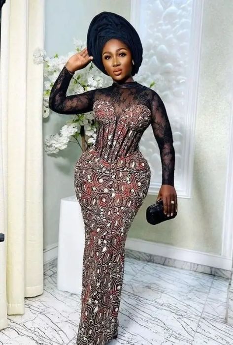 Corset Asoebi Styles: 30 Gorgeous Ideas for Your Next Owambe Ankara 6 Pieces Gown, Ankara 6 Pieces Long Gown Styles, Ankara Fish Gown Styles, Latest Ankara Six Pieces Long Gown Styles, Female Ankara Gowns, 6pieces Skirt And Blouse, Ankara Six Pieces Long Gown Styles, 6 Pieces Ankara Gown Styles, Six Pieces Gown Ankara Style