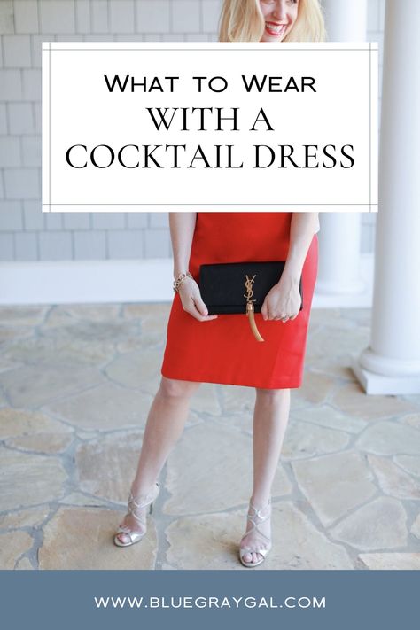 Learn how to style one dress in multiple ways be changing up the shoes. What To Wear Over A Cocktail Dress, Red Cocktail Dress Classy, Coctail Attaire Woman, Casual Cocktail Attire For Women, Black Dress Red Heels, Cocktail Dress With Boots, Casual Cocktail Attire, Best High Heels, Cocktail Attire For Women