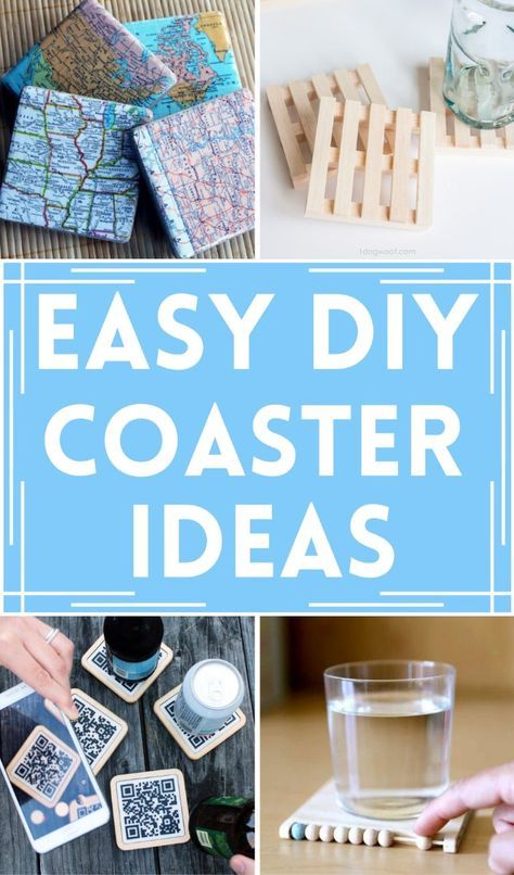 Feel free to tinker with these DIY coaster ideas as much or as little as you like. For the perfect finishing touch, add monogram letters onto faux wood grain coasters for a unique spin on a classic gift, or decorate them with cute little tassels for a more casual look. Wooden Coasters Diy, Wood Coasters Diy, Scrabble Coasters, Diy Coasters Tile, Diy Coaster, Homemade Coasters, Coaster Projects, Coasters Diy, Coaster Ideas