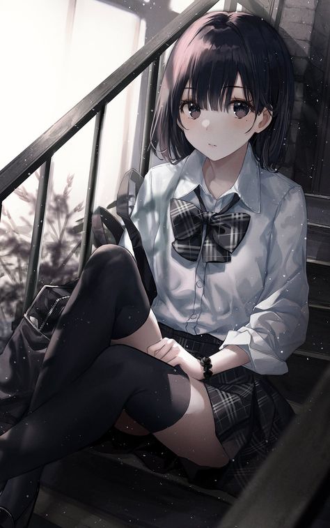 Fan Art Anime, Anime School, Dark Anime, Retro Stil, Anime Scenery, Non Fiction, Art Anime, Anime Kawaii, Manga Girl