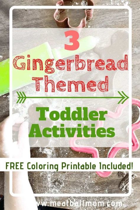 I'm sharing 3 Gingerbread Themed Toddler Activities (one recipe, one book,and one craft) for you and your little ones to enjoy! Gingerbread Toddler Activities, 25 Days Of Christmas Activities, Christmas Activities For Toddlers, Gingerbread Man Activities, Gingerbread Activities, Outdoor Activities For Toddlers, Festive Activities, Gingerbread Crafts, Christmas Traditions Family