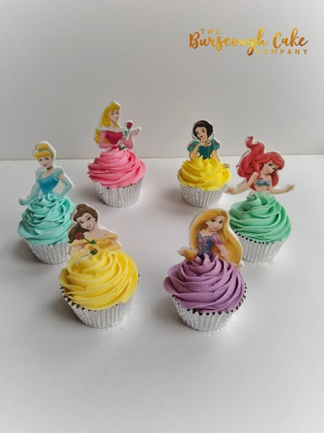 Disney Princess Cake Ideas Buttercream, Princess Birthday Party Cupcakes, Cupcake Princess Cake, Disney Princess Cupcake Cake, Disney Princess Birthday Cupcakes, Princess Themed Cupcakes, Disney Princess Cupcakes Ideas, Sleeping Beauty Cupcakes, Disney Princess Treats