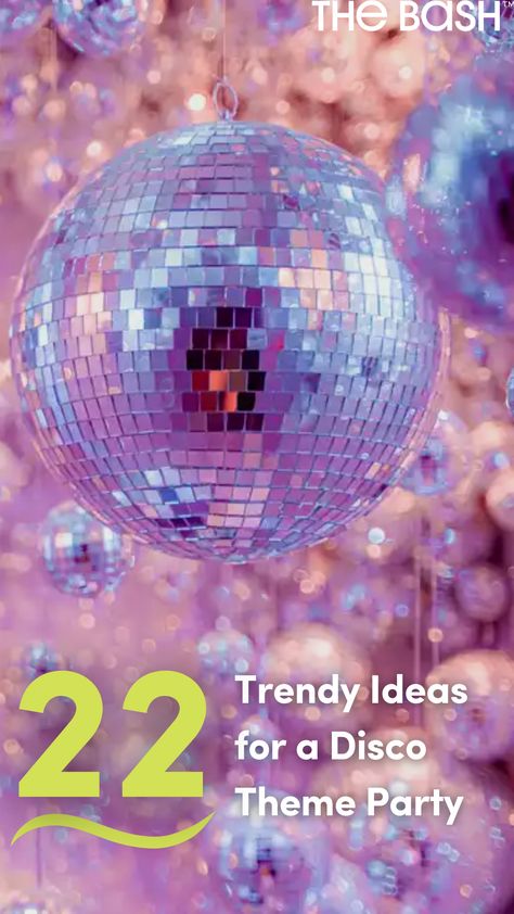 Studio54 Party Theme, Lets Groove Tonight Party, Disco Games Party, 1970 Disco Party, Gen Z Themed Party, 70 Disco Party Decorations, Disco Bowling Party, Dance Party Ideas For Adults, Teenage Disco Party Ideas