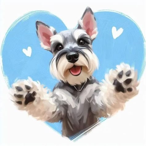 Schnauzer Painting, Schnauzer Drawing, Schnauzer Breed, Schnauzer Grooming, Schnauzer Art, Dog Portraits Art, Miniature Schnauzer Puppies, Schnauzer Puppy, Schnauzer Dogs