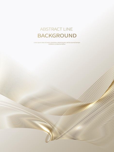 Abstract background of luxury gold lines... | Premium Vector #Freepik #vector #background #banner #brochure #gold Cream And Gold Background, Abstract Line Background, Royal Poster Design, Luxury Graphic Design Branding, Luxury Banner Design, Gold Poster Design, Gold Website Design, Luxury Poster Design, White Luxury Background