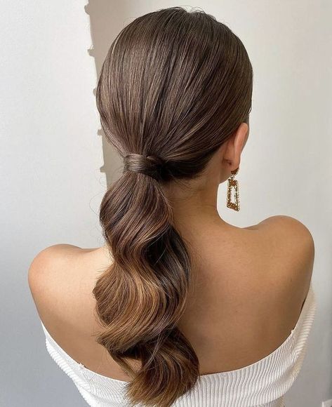 Bridesmaid Hair Inspo, Wedding Ponytail, Low Ponytail Hairstyles, Pony Hairstyles, Wedding Hair Up, Simple Prom Hair, Guest Hair, Bridesmaid Hair Makeup, Long Hair Wedding Styles