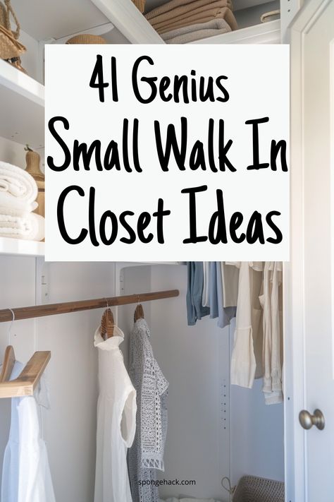 You wake up in the morning and head to your small closet. When you open the door, it’s so full of clothes that you can’t see past them. So you take a step back and close the door to your small wardrobe. As you sigh, you think about how nice it would be to have […] Best Use Of Closet Space, Small Efficient Closets, Small Wall In Closet Design, Half Height Wardrobe, Walk In Closet Door Ideas Bedrooms, Tiny Walk In Wardrobe Ideas, Closet With Small Door, Closet Niche Ideas, How To Hide An Open Closet