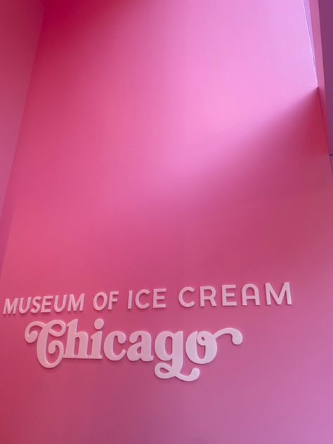 Pink Chicago Aesthetic, Ice Cream Museum, Places Aesthetic, Museum Of Ice Cream, Champaign Illinois, Chicago Aesthetic, Soul Collage, 11th Birthday, Chicago Fire