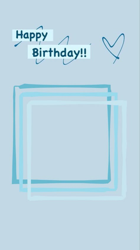 Birthday Wallpaper Aesthetic Blue, Blue Birthday Template, Happy Birthday Blue Background, Bd Background, Happy Birthday Photo Editor, Happy Birthday Icons, Happy Birthday Drawings, Happy Birthday Clip Art, Birthday Story