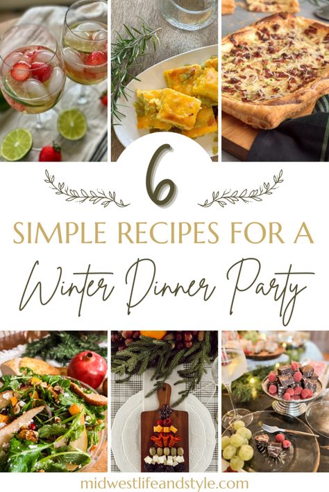 Unique Holiday Recipes, Dinner Party Menu Ideas, Holiday Party Menu, Lunch Ideas Healthy, Party Menu Ideas, Winter Appetizers, Winter Dinner Party, Diner Menu, Lunch Party