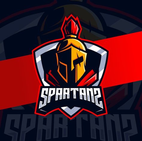 Spartan mascot esport logo design | Premium Vector #Freepik #vector #spartan-logo #mascot-logo #esport-logo #gaming-mascot Sparta Logo, Esport Logo Design, Spartan Logo, Information Technology Logo, Warrior Logo, Knight Logo, Viking Logo, Gear Logo, Helmet Logo