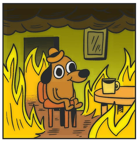 This Is Fine Dog, Angel Meme, Relatable Meme, Dark Memes, Top Memes, Dessin Adorable, Break Out, Meme Faces, Dog Memes