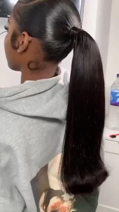 Nov 8, 2021 - This Pin was created by Mara on Pinterest. Barbie ponytail.. Barbie Ponytail, Weave Ponytail Hairstyles, Sleek Ponytail Hairstyles, Weave Ponytail, Black Ponytail Hairstyles, Birthday Hairstyles, Girls Hairstyles Braids, Slick Hairstyles, Hair Ponytail Styles