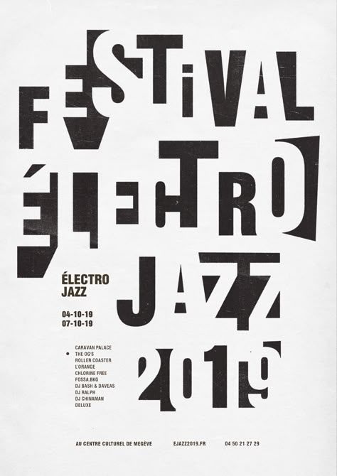 7 Typographic Posters  Fictive / Academic Project - Custom typographic experiments of a Electro-Jazz Festival  Typography, Poster, Graphic Design, Art, Layout, Editorial, Design, Artistic, Creative, Typo, Inspirational, Fesitval, Electro, Jazz, Music, Artistic, Creative, Type, Letters Type Layout Design Poster, Typography Editorial Design, Type Graphic, Typography Posters Design, Typography Poster Inspiration, Type Only Posters, Learning Typography, Poster Typography Design Inspiration, Typographic Graphic Design