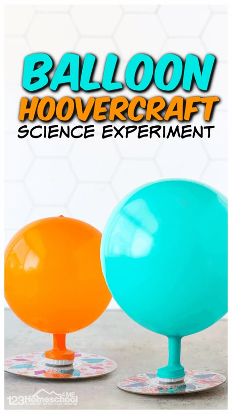 Space Theme Science Activities, Stem First Grade Activities, Balloon Rocket Experiment, Hovercraft Science Project, Fun Space Activities For Kids, Balloon Rockets For Kids, Outer Space Stem Activities For Kids, Stem Space Activities For Kids, Space Ideas For Preschool