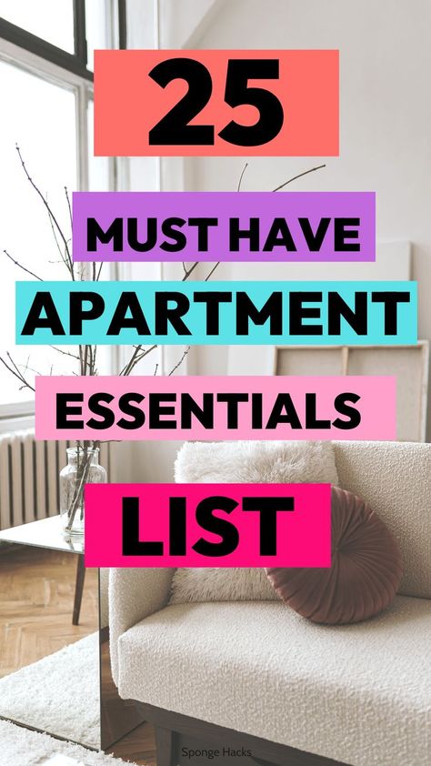 Must Have Furniture For New House, Apartment Decor Essentials, Setting Up New Apartment, Furnishing An Apartment, Things To Buy For New Apartment, Everything You Need For An Apartment, Things For An Apartment, House Necessities List, New House Essentials List