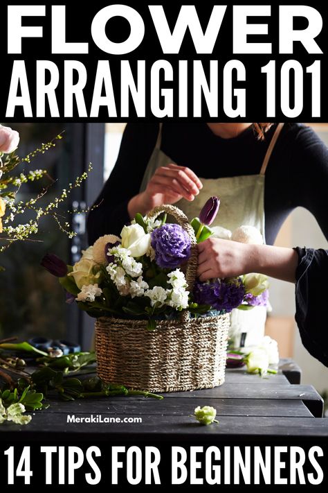 Diy Flower Arranging Tutorials, How To Learn Floral Design, Basic Flower Arranging Tips, How To Arrange Silk Flowers Tutorials, How To Arrange Artificial Flowers, Vertical Flower Arrangement Design, Making Artificial Flower Arrangements, Flower Arranging For Beginners Tutorials, Floral Arrangements For Beginners