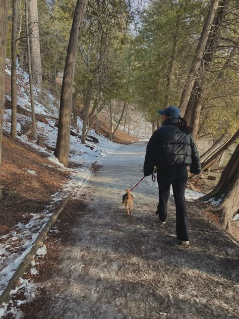 Morning Walk Outfit Winter, 2024 Vision Board Walking, Snow Walk Aesthetic, Winter Grind Aesthetic, Walking In Winter Aesthetic, Walks Outside Aesthetic, Winter Dog Walk Aesthetic, Winter Dog Walking Outfit, Winter Walking Aesthetic