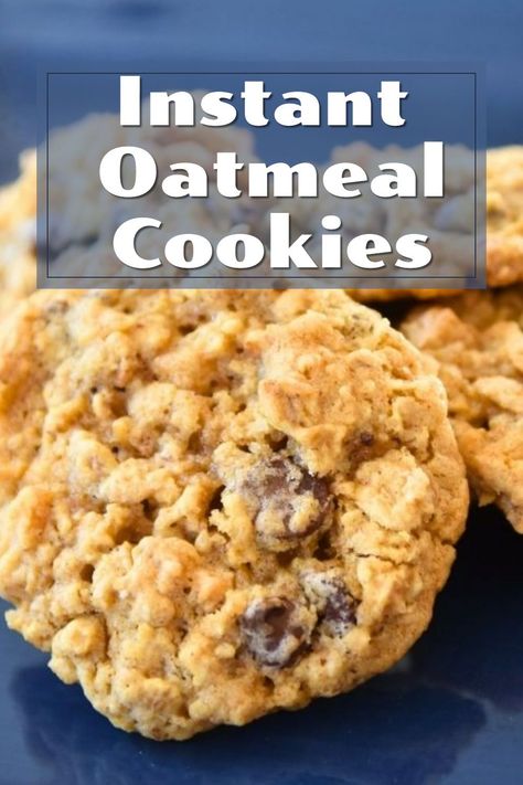 Cookies Made From Instant Oatmeal, Instant Oatmeal Cookie Recipes, Oatmeal Cookies With Instant Oatmeal, Oatmeal Cookies Using Quick Oats, Instant Oats Cookies, Quick Oat Cookie Recipe, Recipes Using Oatmeal Packets, What To Make With Instant Oatmeal, Easy Oatmeal Cookies With Quick Oats 4 Ingredients