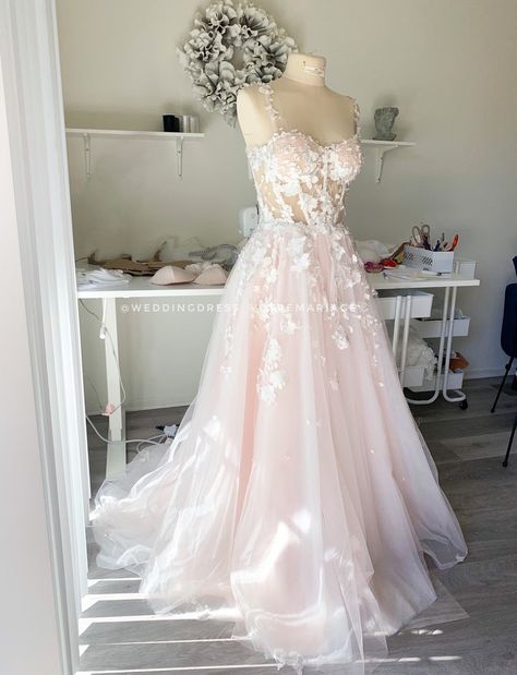 Blush Bridal Dress, Nude Pink Wedding Dress, Pink And White Wedding Dresses, Simple Pink Wedding Dress, Blush Pink Wedding Dress Dusty Rose, Wedding Dress Material Fabrics, Pink Blush Wedding Dress, Wedding Dresses Light Pink, Pink Gown Elegant