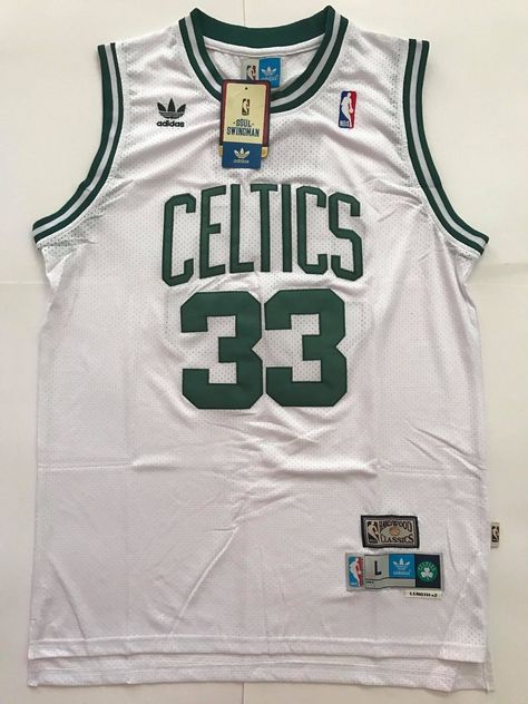 Men 33 Larry Bird Jersey White Boston Celtics Swingman Jersey Fanatics Check more at https://senjersey.com/product/men-33-larry-bird-jersey-white-boston-celtics-swingman-jersey-fanatics/ Boston Celtics Jersey, Vintage Basketball Jerseys, Stephen Curry Jersey, Celtics Jersey, Patch Letters, Boston Celtics Basketball, Nba Outfit, Nba Shirts, Hype Clothing