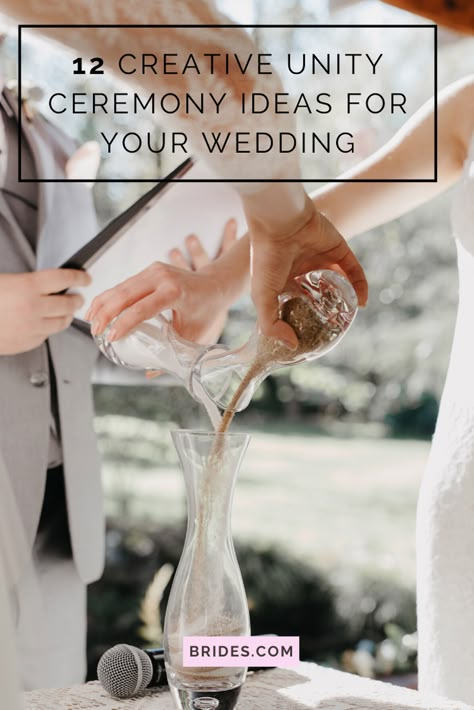 Non Tradition Wedding Ceremony, Unity Options For Wedding, Ceremony Rituals Wedding, Salt Ceremony Wedding, Wedding Ceremony Activity, Different Wedding Unity Ideas, Union Ideas For Wedding, Wedding Sand Unity Ceremony Ideas, Wedding Unity Symbol Ideas