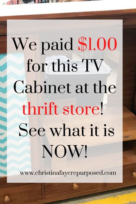 Tv Cabinet Redo, Repurposed Tv Cabinet, Tv Cabinet Repurpose, Sewing Cabinet Makeover, Thrift Store Makeover Ideas, Painted Furniture Cabinets, Thrift Store Furniture Makeover Diy, Upcycled Cabinet, Upcycled Thrift